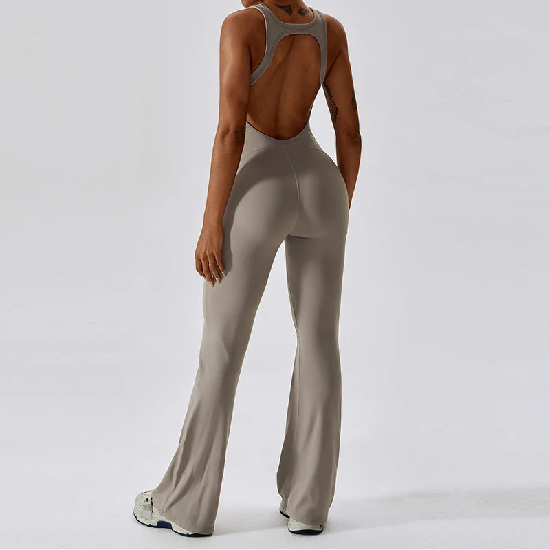 High-Performance Flare Jumpsuit - Alaia Fitness
