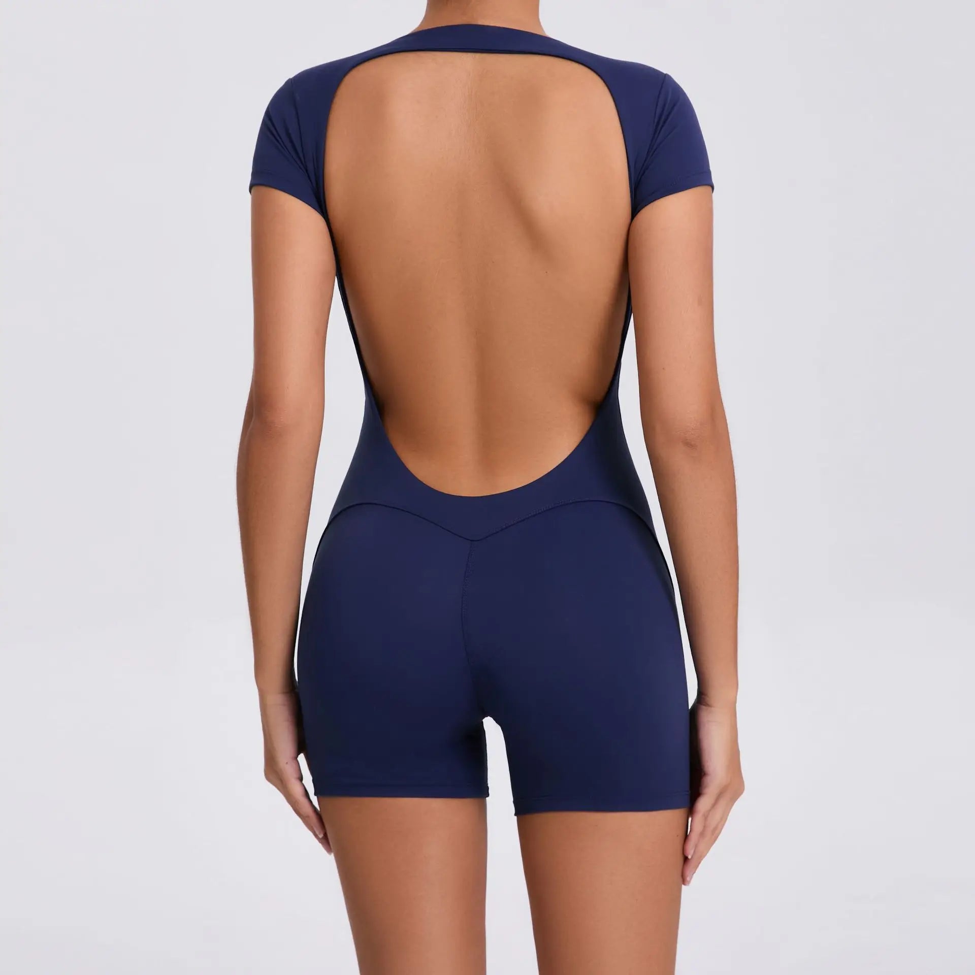 Backless Shorts Jumpsuit - Alaia Fitness