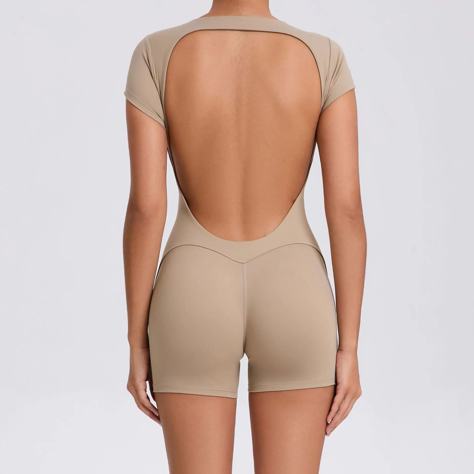 Backless Shorts Jumpsuit - Alaia Fitness