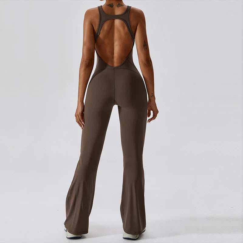 High-Performance Flare Jumpsuit - Alaia Fitness