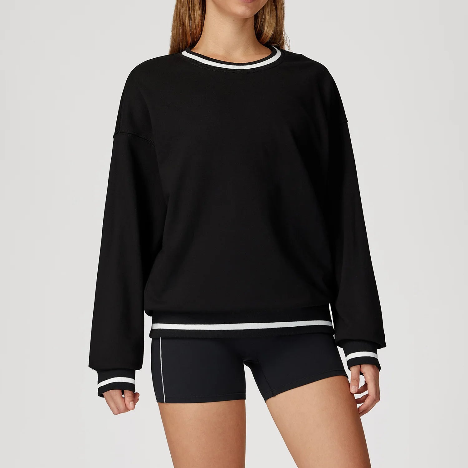 White Stripe Sweater - Alaia Fitness