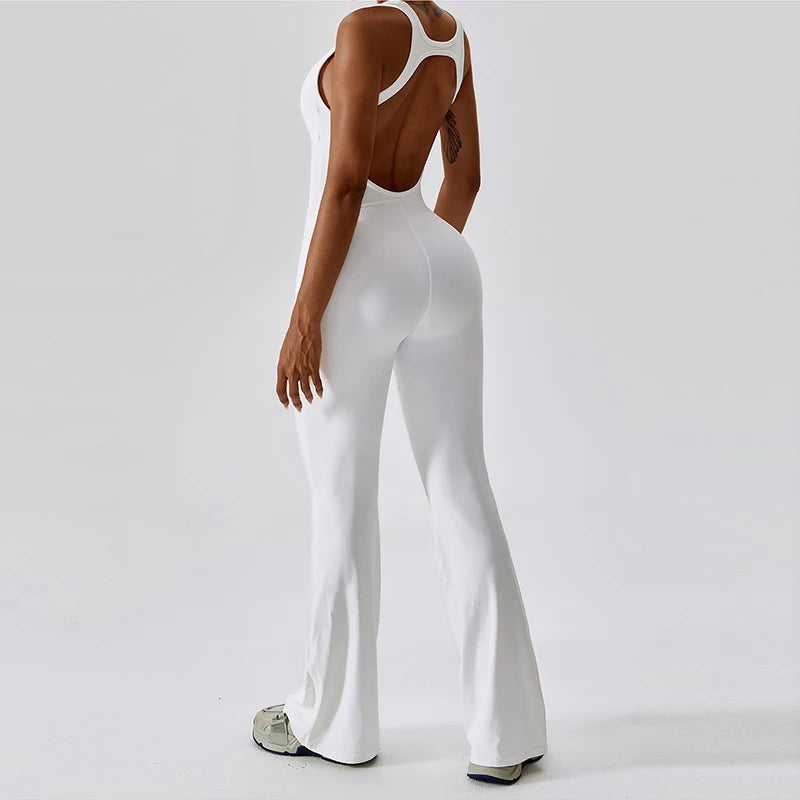 High-Performance Flare Jumpsuit - Alaia Fitness
