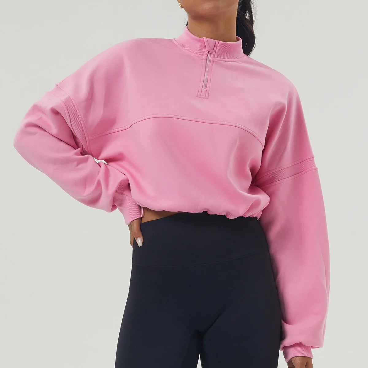 Neck-Zipper Sweater - Alaia Fitness