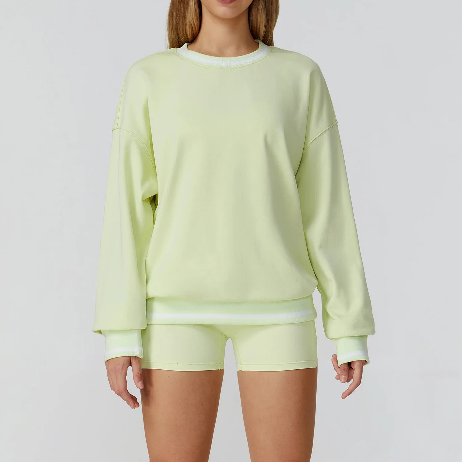 White Stripe Sweater - Alaia Fitness