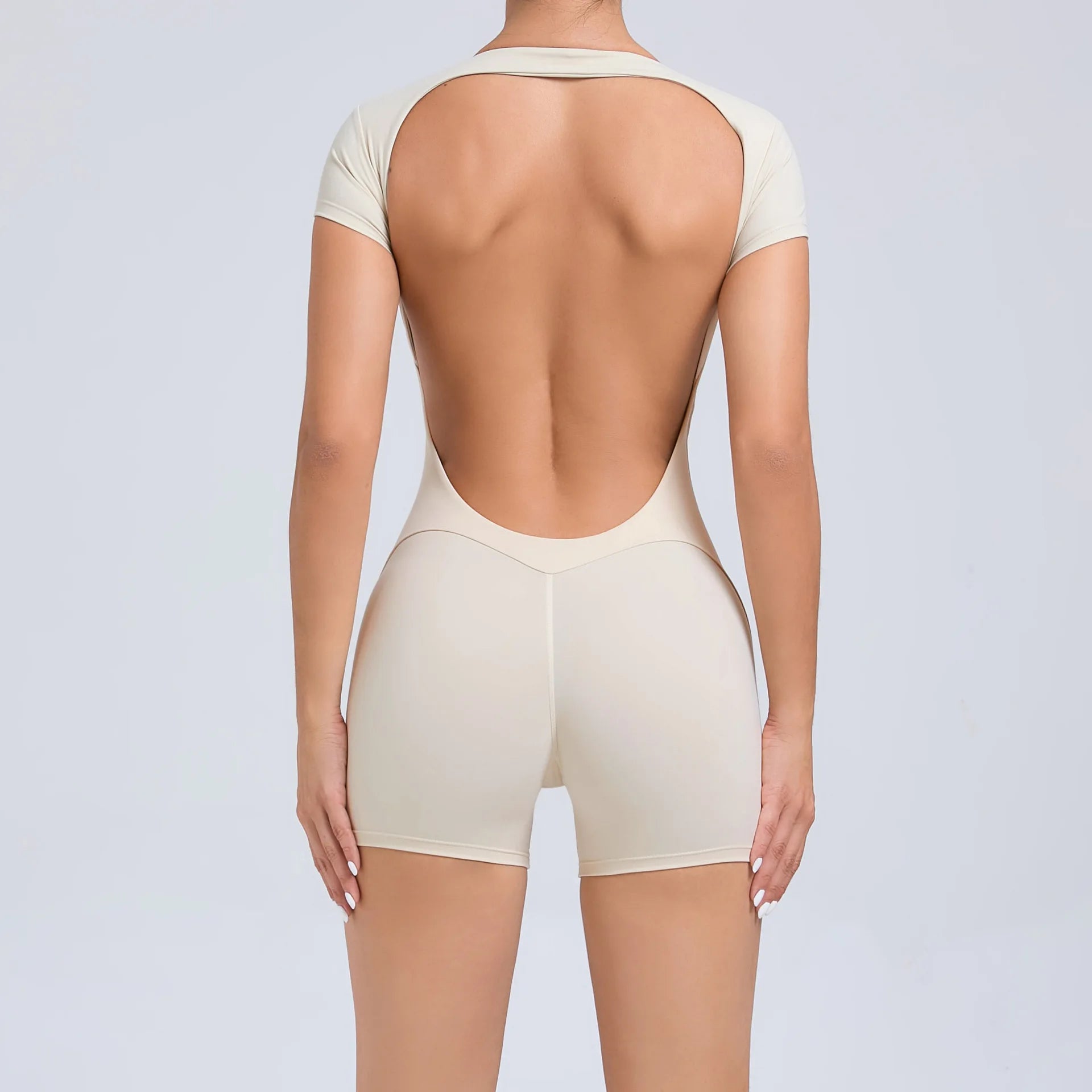 Backless Shorts Jumpsuit - Alaia Fitness