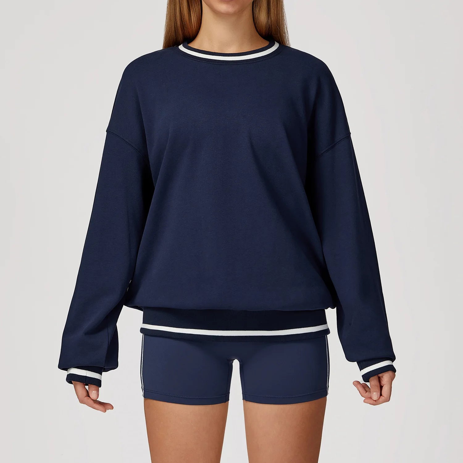 White Stripe Sweater - Alaia Fitness