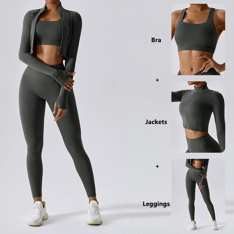 Set Flowing With Jacket - Alaia Fitness