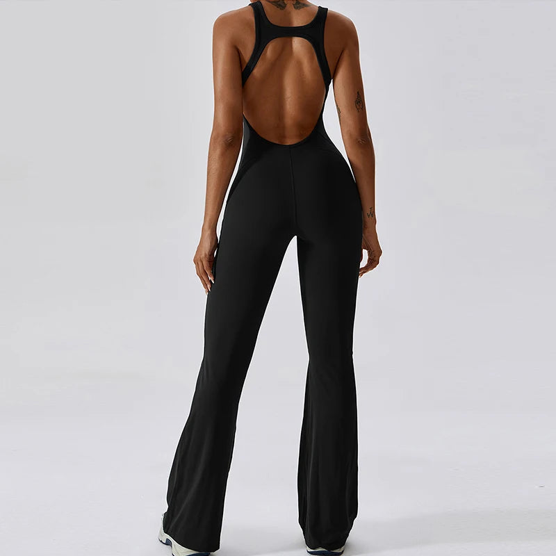High-Performance Flare Jumpsuit - Alaia Fitness