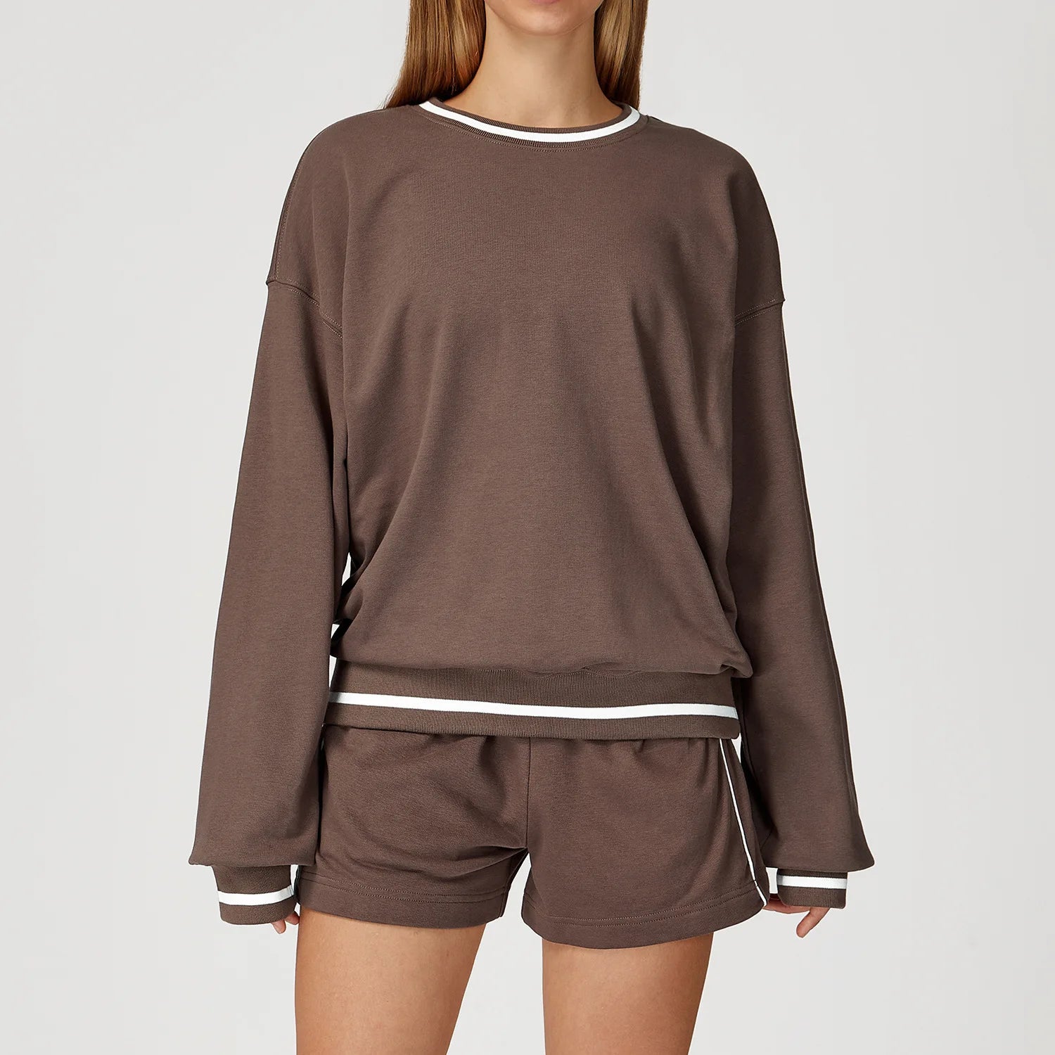 White Stripe Sweater - Alaia Fitness