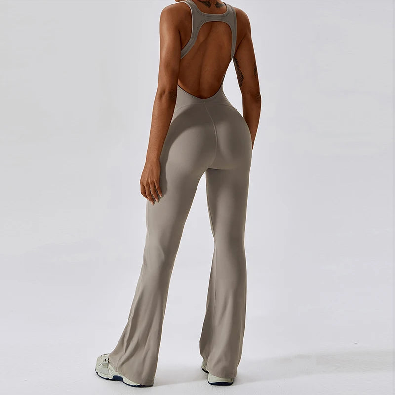 High-Performance Flare Jumpsuit - Alaia Fitness