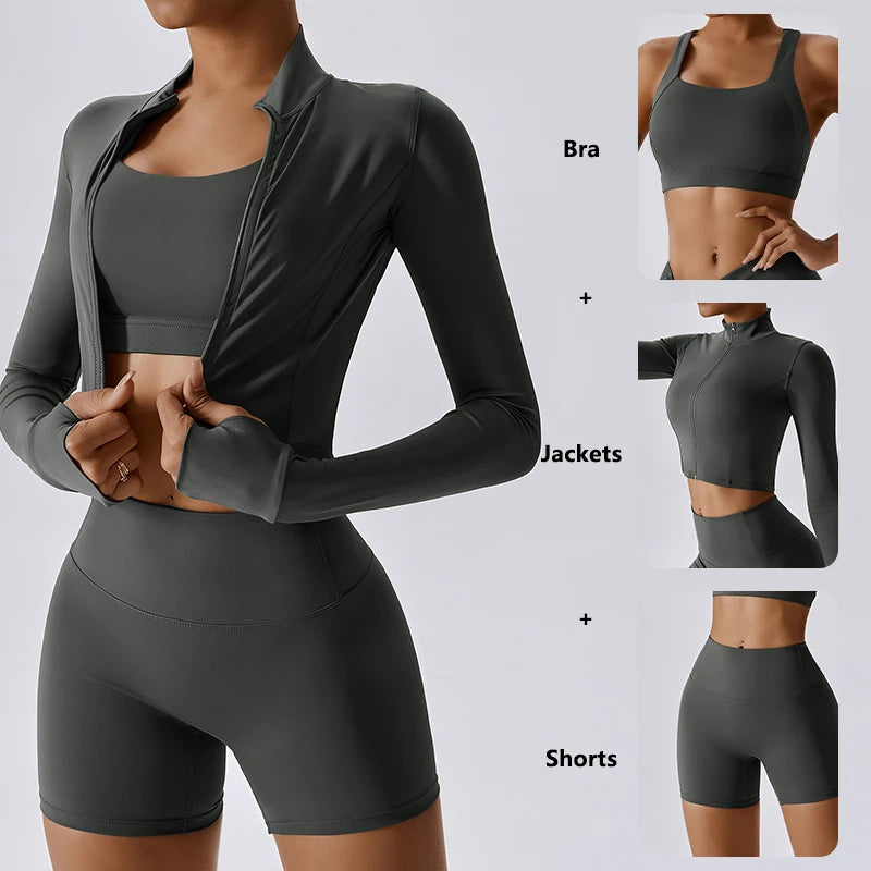 Set Flowing With Jacket - Alaia Fitness